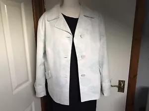 NEXT Winter White And Pale Blue Jacket Size 16 - Picture 1 of 4