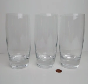 🌼Luigi Bormioli Italy Signed 20 oz (Set of 3) Blown Crystal Glass Tumblers - Picture 1 of 8