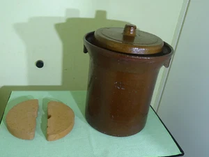 Alter Steinguttopf Tontopf Gärtopf Gurkentopf Krauttopf Krautfass Steinzeug 10 L - Bild 1 von 17