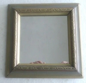 Accent Mirror in Ornate Wood Frame – OD 7 ¼” x 7 ¼”, Mirror 4 ⅝” x 4 ⅝” - Picture 1 of 4