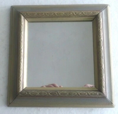 Accent Mirror in Ornate Wood Frame – OD 7 ¼” x 7 ¼”, Mirror 4 ⅝” x 4 ⅝” - Image 1 of 4