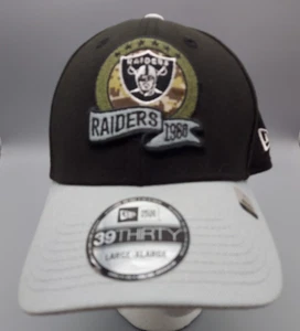 New Las Vegas Raiders Hat 39THIRTY Salute To Service Flag Fitted L/XL - Picture 1 of 5
