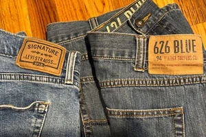 1-Levi Strauss Signature Gold Relaxed Fit & 1- 626 Blue Denim Both 48”W x 32”L - Picture 1 of 14