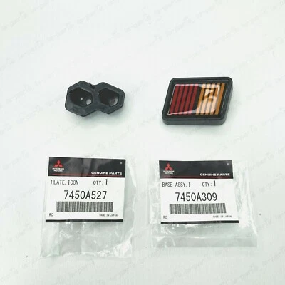  CONJUNTO DE EMBLEMA GENUÍNO MITSUBISHI LANCER EVOLUTION RALLIART 7450A309 + 7450A527 - Imagem 1 de 4