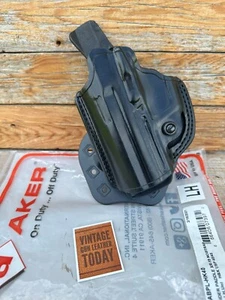 AKER Brown Leather Flatsider XR-19 Open Top Paddle Holster For H&K USP 40 / 45 - Picture 1 of 2