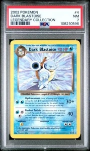 Dark Blastoise 4/110 - Non Holo Pokemon Legendary Collection Set - PSA 7 NM - Picture 1 of 2