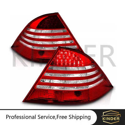 Fit 00-05 Benz S-Class W220 S320 S350 Red Clear Rear Tail Brake Lamp Replacement — 第 1/4 张图片