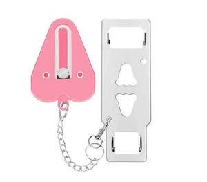 Portable Door Lock,Heavy Duty Hotel Travel Door Lock for Additional Safety an... - Picture 1 of 6