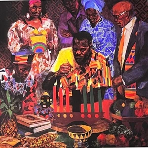 Vintage Print / Poster - Calvin B. Jones. Kwanzaa, 1992. - African American Art - Picture 1 of 5