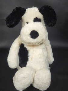 Peluche Jellycat London Bashful Cucciolo Cane Nero Bianco - Medium 12" - Foto 1 di 6