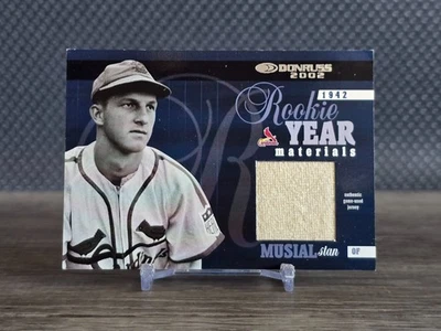 2002 Donruss STAN MUSIAL /50 Rookie Year Materials game used jersey relic HOF - Image 1 of 4