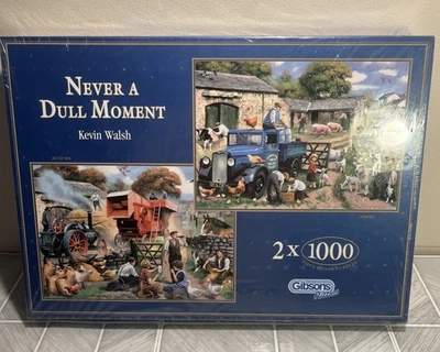 Gibsons Jigsaw Puzzle 2 x 1000 Pieces Never A Dull Moment Kevin Walsh NEW Sealed - Image 1 of 4