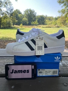 Adidas Superstar Footwear White Black Excellent Condition EG4958 Size 10.5 Men - Picture 1 of 7