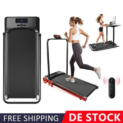 Walking Pad Silenzioso CON Corrimano Tapis Roulant Elettrico Cyclette Fitness Display - Immagine 1 di 4