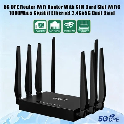 5G Router WiFi6 1000Mbps Mit SIM Slot 2.4G&5G Dual Band  NEU - Bild 1 von 4
