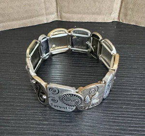 Bracciale Elastico Spirituale Amore Famiglia Gioia Salute Serenità Pannello Metallo 8,5” - Foto 1 di 13