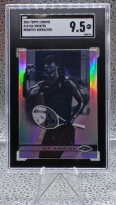 2024 Topps Chrome #10 Iga Swiatek Rookie Negative Refractor SGC 9.5 - Picture 1 of 2