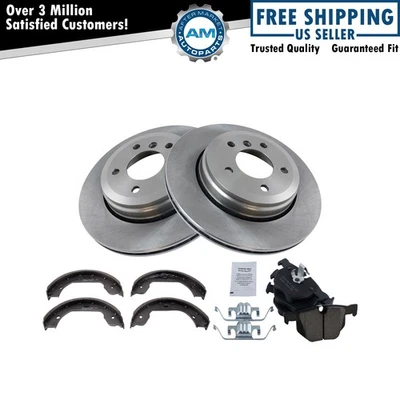 Rear Ceramic Brake Pad & Rotor Kit Fits 2004-2007 BMW 525i 2008-2010 528i 530i - Image 1 of 4