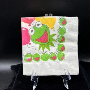 New VTG 1981 Kermit Frog Hallmark Party Luncheon Napkins The Muppets Jim Henson - Picture 1 of 6