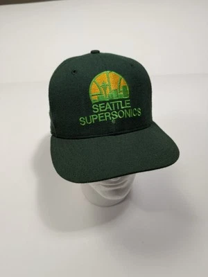 Seattle SuperSonics, Vintage New Era, Talla 7 1/8 100% Lana Modelo Profesional Hecho en EE. UU. Foto 1 de 4