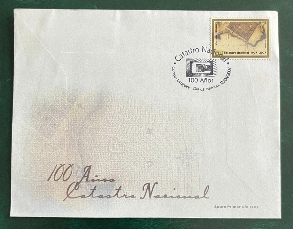 URUGUAY * "100 YEARS OF THE NATIONAL CADASTRE" - FDC - Image 1 of 1