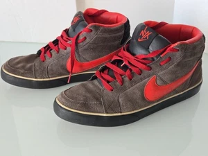 Nike Nyx Mrtyr Mid Newsprint Comet Red Mens Size 10.5, Preowned Sneakers NO BOX - Picture 1 of 22