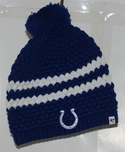Forty Seven Brand NFL Licensed Indianapolis Colts Blue White Knit Beanie - Picture 1 of 6