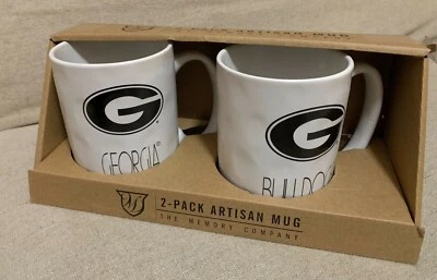 Georgia Bulldogs UGA Artisan Farmhouse Memory Company 2 Pack Cups Mugs New - Image 1 of 4