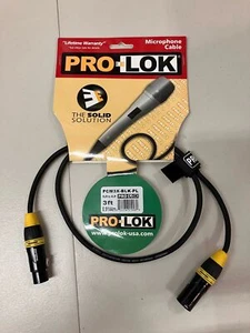 Nuevo cable de micrófono Pro-Audio XLR macho a hembra - 3 pies, negro | Stage Studio - Imagen 1 de 3