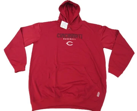 New Cincinnati Reds Mens 2XL-Tall Red Majestic Polyester Hoodie Cover
