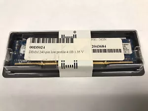 00D5024 IBM 4GB (1x4GB, 1Rx4, 1.35V) PC3L-12800 CL11 ECC DDR3 1600MHz LP RDI - Picture 1 of 2