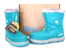KHOMBU Teal Winter Snow Boots Weatherproof Insulated Little Girls size 10