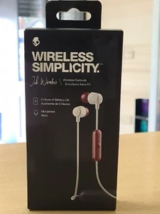 Skullcandy Jib Bluetooth kabellose In-Ear-Ohrhörer mit Mikrofon weiß/purrot - Bild 1 von 7