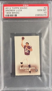 2012 TOPPS MAGIC 1948 MAGIC 2 ANDREW LUCK PSA 10 RC Mint - Picture 1 of 1