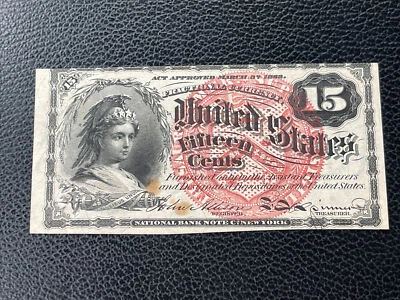 FR. 1267 15 FIFTEEN CENTS FOURTH ISSUE FRACTIONAL CURRENCY NOTE - Image 1 of 2