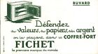 Buvard vintage coffre-fort Fichet