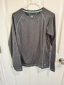 RBX Womens Performance Long Sleeve Active Stretch Gray Thumb Holes Shirt Large - Picture 1 of 5