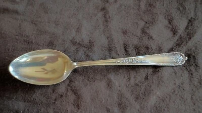 1 (one) Alvin Sterling 925 Della Robbia tablespoon 8 3/4" mono removed 61g - Image 1 of 4