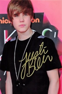 Justin Bieber UH Foto vom Original Autogramm UH #31 - Picture 1 of 1