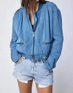 Free People NWT Knock Out Siren Bomber Jacket, Size Small - Picture 1 of 11