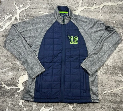Jaqueta Seahawks 12th Masculina Feminina Tamanho M Dutch Harbor Gear Cinza Verde Azul - Imagem 1 de 4