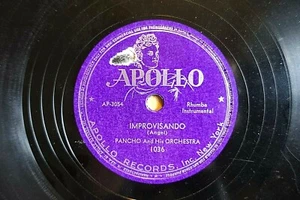 Superbe Pancho & Orchestra Latin 78 Improvisando / Hey Ai Yeah US Apolo 1036 V + - Bild 1 von 2