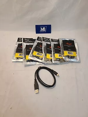 USB 2.0 A Male to Mini B Male Cable 3 ft - Image 1 of 3