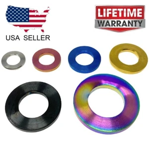 M5 M6 M7 M8 M10 Titanium Flat Washer Anodized Color DIN 125A Aerospace Grade 5 - Picture 1 of 9