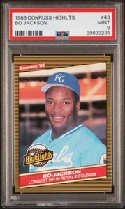 PSA 9 - 1986 Donruss Highlights Bo Jackson #43 - Kansas City Royals - Picture 1 of 2