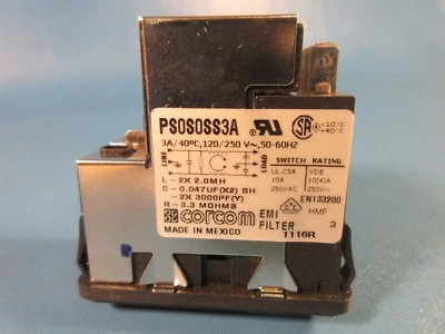 Corcom PSOSOSS3A, Fox Jet Power Entry Module, Coder, EMI Filter 2465137 - Image 1 of 4