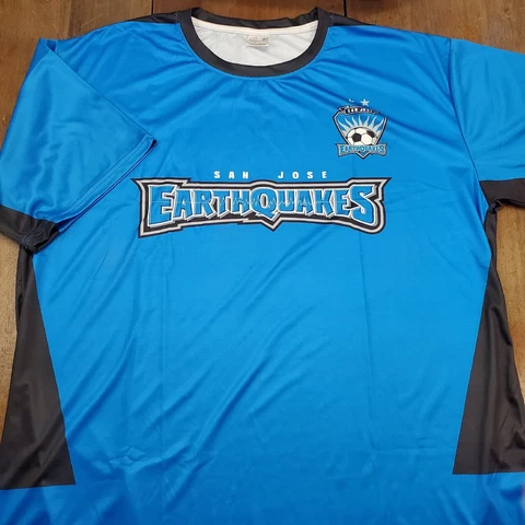 Vintage San Jose Earthquakes Men's 2XL XXL Soccer Jersey 2003 MLS Champions Blue Cover