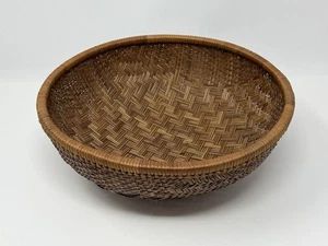 Cesto per Vinning Vintage Storage Ciotola Rotonda Vimini Bambù Decorazione Boho Cupola - Foto 1 di 11