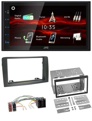 JVC USB Bluetooth MP3 DAB 2DIN Autoradio für Fiat Idea (ab 05) - grau - Bild 1 von 4