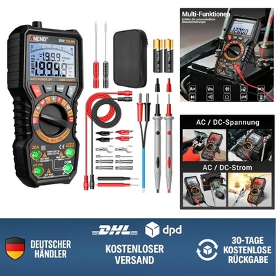 Multimeter Digital 20000 Counts AC/DC Voltage Strom Widerstand Kapazität Temp... - Bild 1 von 4